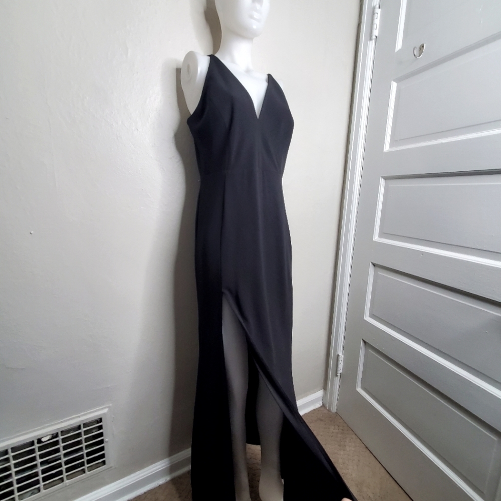 Dress the Population Black Maxi Dress Gown Large